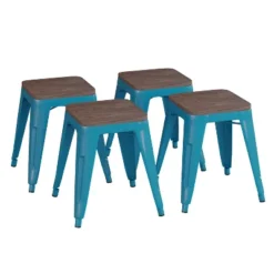 Flash Furniture 18" Backless Table Height Stool With Wooden Seat, Stackable Metal Indoor Dining Stool, Commercial Grade - Set Of 4 27 Flash Furniture 18" Backless Table Height Stool With Wooden Seat, Stackable Metal Indoor Dining Stool, Commercial Grade - Set Of 4 -Flash Furniture GUEST d352350f 48a8 46ce a7ed b9abf0769bc9