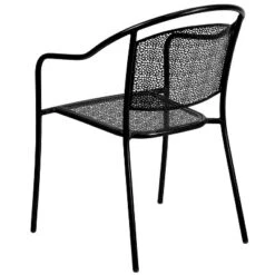 Flash Furniture Commercial Grade Indoor-Outdoor Steel Patio Arm Chair With Round Back -Flash Furniture GUEST d389bcc3 9ea9 41e5 9a1d 592e6282260f