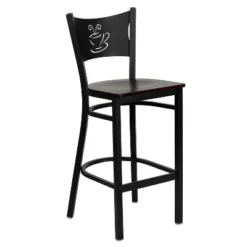 Flash Furniture Black Coffee Back Metal Restaurant Barstool 16 Flash Furniture Black Coffee Back Metal Restaurant Barstool -Flash Furniture GUEST d3aec748 f6d5 4b1f 810b f72970690549