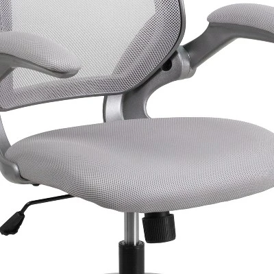 Flash Furniture Mid-Back Mesh Swivel Ergonomic Task Office Chair With Gray Frame And Flip-Up Arms 7 Flash Furniture Mid-Back Mesh Swivel Ergonomic Task Office Chair With Gray Frame And Flip-Up Arms - Image 5