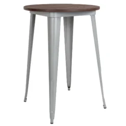 Flash Furniture 30" Round Metal Indoor Bar Height Table With Rustic Wood Top -Flash Furniture GUEST d3d9183e 53e3 4e3a bd60 1ebcbc81836b