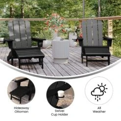 Flash Furniture Halifax HDPE Adirondack Chair With Cup Holder And Pull Out Ottoman, All-Weather HDPE Indoor/Outdoor Lounge Chair 20 Flash Furniture Halifax HDPE Adirondack Chair With Cup Holder And Pull Out Ottoman, All-Weather HDPE Indoor/Outdoor Lounge Chair -Flash Furniture GUEST d484f6fb 401d 4801 857e 5a7afb884526