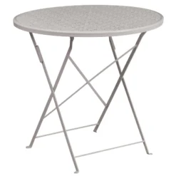 Flash Furniture Oia Commercial Grade 30" Round Indoor-Outdoor Steel Folding Patio Table -Flash Furniture GUEST d49a642b 30ae 43c7 8467 aefb296bc953