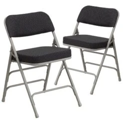 Flash Furniture 2 Pack HERCULES Series Premium Curved Triple Braced & Hinged Fabric Upholstered Metal Folding Chair -Flash Furniture GUEST d556d1fe b089 4e23 a2cb 851865ae3583