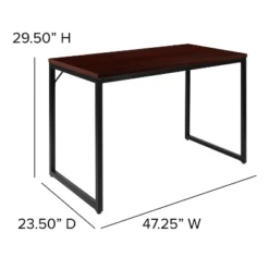 Flash Furniture Tiverton Industrial Modern Desk - Commercial Grade Office Computer Desk And Home Office Desk - 47" Long -Flash Furniture GUEST d6aa6e57 407c 490c b014 8220b4e61917