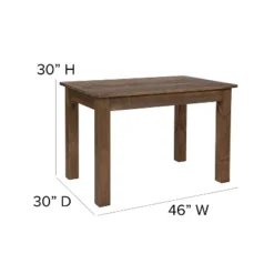 Flash Furniture 46" X 30" Rectangular Solid Pine Farm Dining Table 18 Flash Furniture 46" X 30" Rectangular Solid Pine Farm Dining Table -Flash Furniture GUEST d6ca9b25 7965 4b6b a157 b68378b3b2d1