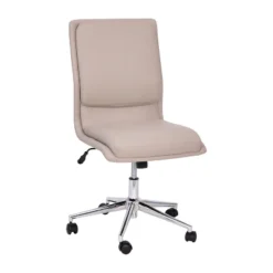 Flash Furniture Madigan Mid-Back Armless Swivel Task Office Chair With Upholstery And Adjustable Metal Base -Flash Furniture GUEST d6da2743 491e 428a 86e4 5167792dd58b