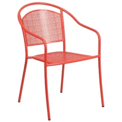 Flash Furniture Commercial Grade Indoor-Outdoor Steel Patio Arm Chair With Round Back -Flash Furniture GUEST d7315914 d16f 49b9 932f 083d240a6d0f
