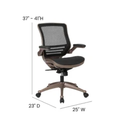 Flash Furniture Mid-Back Transparent Mesh Executive Swivel Office Chair With Flip-Up Arms -Flash Furniture GUEST d7906475 e832 4303 aca8 ed04f102a802