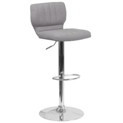 Flash Furniture Contemporary Vinyl Adjustable Height Barstool With Vertical Stitch Back And Chrome Base -Flash Furniture GUEST d837e509 360c 4cf5 8d38 855abc36e361