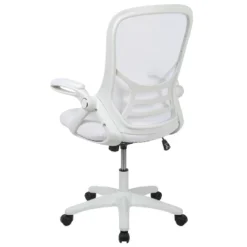 Flash Furniture Porter High Back White Mesh Ergonomic Swivel Office Chair With White Frame And Flip-up Arms -Flash Furniture GUEST d8d6a538 8b67 48f5 89f0 a2f8d9638aba