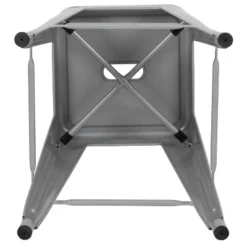 Flash Furniture 24" High Metal Counter-Height, Indoor Bar Stool - Stackable Set Of 4 -Flash Furniture GUEST d92c59f8 b726 4ae4 8e1c 650d4c5534ef