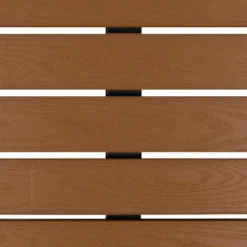 Flash Furniture Outdoor Patio Bistro Dining Table With Faux Teak Poly Slats, 30" Square -Flash Furniture GUEST d9a76088 58fb 4196 8371 bc345362df57