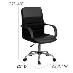 Swivel Task Chair Black Leather/Mesh - Flash Furniture 17 Swivel Task Chair Black Leather/Mesh - Flash Furniture -Flash Furniture GUEST da0748a2 e210 439a 925a 43c086627e82