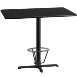Flash Furniture 30'' X 48'' Rectangular Laminate Table Top With 23.5'' X 29.5'' Bar Height Table Base And Foot Ring -Flash Furniture GUEST db2b5d1a 38ff 413a b297 7ebd88121382