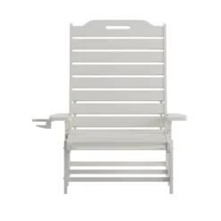 Flash Furniture Monterey Adjustable Adirondack Lounger With Cup Holder- All-Weather Indoor/Outdoor HDPE Lounge Chair -Flash Furniture GUEST db99577f b305 4c52 aaed 669d4fdcc36a