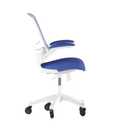 Flash Furniture Kelista Mid-Back Swivel Ergonomic Task Office Chair With Flip-Up Arms And Transparent Roller Wheels -Flash Furniture GUEST dcf5010b 763b 4412 bee7 95849f0f3937