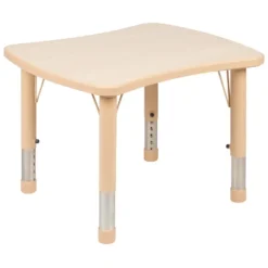 Flash Furniture 21.875"W X 26.625"L Rectangular Plastic Height Adjustable Activity Table -Flash Furniture GUEST dda83697 8692 4085 bb00 e4791f431c66