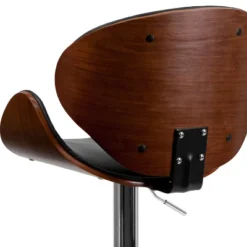 Flash Furniture Bentwood Adjustable Height Barstool With Curved Vinyl Seat And Back -Flash Furniture GUEST de788816 2619 40c5 9749 414ffe4f5b26