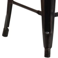 Flash Furniture 24" High Backless Metal Counter Height Stool With Square Wood Seat -Flash Furniture GUEST de9dfc97 8328 4573 9199 16563eee7848