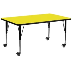 Flash Furniture Mobile 30''W X 72''L Rectangular HP Laminate Activity Table - Height Adjustable Short Legs -Flash Furniture GUEST deb7b5c9 c89d 4656 a32e 922ed4cbc377