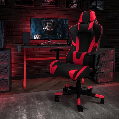 Flash Furniture Gaming Desk And Reclining Gaming Chair Set With Cup Holder And Headphone Hook 3 Flash Furniture Gaming Desk And Reclining Gaming Chair Set With Cup Holder And Headphone Hook