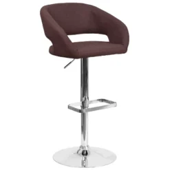 Flash Furniture Contemporary Vinyl Adjustable Height Barstool With Rounded Mid-Back -Flash Furniture GUEST e0029fc3 67de 487d a274 4c289ef277e4