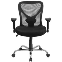 HERCULES Series 400 Lb. Capacity Big & Tall Swivel Task Chair Black Mesh - Flash Furniture -Flash Furniture GUEST e06ed10f 6efd 4757 a4ec 3de4665f738c