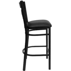 Flash Furniture Black ''X'' Back Metal Restaurant Barstool -Flash Furniture GUEST e0716347 7d2c 4d2f b831 183a8412eefd