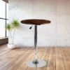 Flash Furniture 23.5'' Round Adjustable Height Rustic Pine Wood Table (Adjustable Range 26.25'' - 35.5'') -Flash Furniture GUEST e1391312 db65 4ffb b2f3 fd6560da9cc5