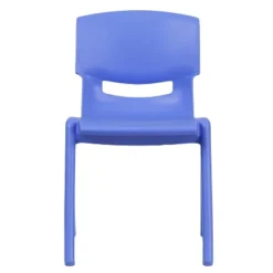 Flash Furniture 4 Pack Blue Plastic Stackable School Chair With 13.25'' Seat Height -Flash Furniture GUEST e13c4693 e22e 4a4e 8326 b5e9f661256c