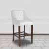 Flash Furniture Carmel Series 30" High Transitional Tufted Walnut Barstool With Accent Nail Trim -Flash Furniture GUEST e1e58ca8 f254 442a b054 c65d9247a879