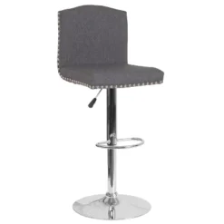 Flash Furniture Bellagio Contemporary Adjustable Height Crown Back Barstool With Accent Nail Trim 36 Flash Furniture Bellagio Contemporary Adjustable Height Crown Back Barstool With Accent Nail Trim -Flash Furniture GUEST e2dd3833 f862 41f7 a881 ceb54cddb789