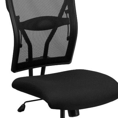 HERCULES Series 400 Lb. Capacity Big & Tall Executive Swivel Office Chair Black Mesh - Flash Furniture 7 HERCULES Series 400 Lb. Capacity Big & Tall Executive Swivel Office Chair Black Mesh - Flash Furniture - Image 5