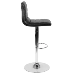 Flash Furniture Modern Vinyl Adjustable Height Barstool With Horizontal Stitch Back -Flash Furniture GUEST e3777a52 cbc5 442a b6a8 50b9ded5e7e8