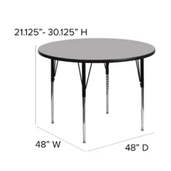 Flash Furniture 48'' Round Thermal Laminate Activity Table - Standard Height Adjustable Legs 15 Flash Furniture 48'' Round Thermal Laminate Activity Table - Standard Height Adjustable Legs -Flash Furniture GUEST e45228bd 954b 4fd4 81e2 19cb8dd11db7