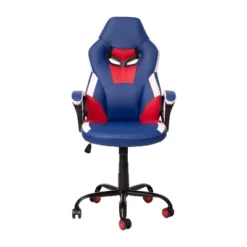 Flash Furniture Ergonomic PC Office Computer Chair - Adjustable Red & Blue Designer Gaming Chair - 360° Swivel - Red Dual Wheel Casters -Flash Furniture GUEST e4907ef7 acdd 42e4 8e25 6a67994ab070