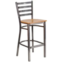 Flash Furniture Clear Coated Ladder Back Metal Restaurant Barstool 22 Flash Furniture Clear Coated Ladder Back Metal Restaurant Barstool -Flash Furniture GUEST e5916e84 aeed 4b6c 8c3c 302e050de374