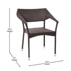 Flash Furniture Jace Set Of 4 Commercial Grade Stacking Patio Chairs, All Weather PE Rattan Wicker Patio Dining Chairs 19 Flash Furniture Jace Set Of 4 Commercial Grade Stacking Patio Chairs, All Weather PE Rattan Wicker Patio Dining Chairs -Flash Furniture GUEST e62575ff 27fd 4fa4 a7e7 e9d30468ad3c