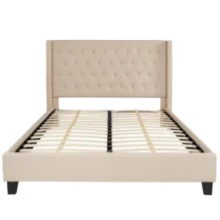 Flash Furniture Riverdale Queen Size Tufted Upholstered Platform Bed In Beige Fabric 7 Flash Furniture Riverdale Queen Size Tufted Upholstered Platform Bed In Beige Fabric -Flash Furniture GUEST e628ffed 34b7 4e86 88e8 c539a528d2e1