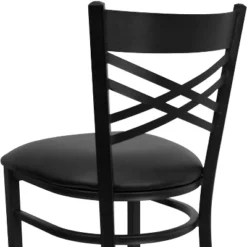 Flash Furniture Black ''X'' Back Metal Restaurant Barstool -Flash Furniture GUEST e66d6f5e 8f9c 4920 8c1f c6ea1d77b438