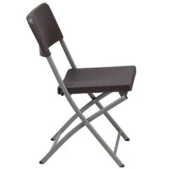 Flash Furniture 2 Pack HERCULES Series Brown Rattan Plastic Folding Chair With Gray Frame 13 Flash Furniture 2 Pack HERCULES Series Brown Rattan Plastic Folding Chair With Gray Frame -Flash Furniture GUEST e6d692a2 f1ac 47ba b190 52d7b9cb756a