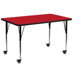 Flash Furniture Mobile 30''W X 72''L Rectangular HP Laminate Activity Table - Standard Height Adjustable Legs -Flash Furniture GUEST e6fa075d 367f 49c0 b3d2 c752c4e8a6b8