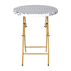 Flash Furniture Rouen Three Piece Folding French Bistro Set In PE Rattan With Metal Frames For Indoor And Outdoor Use -Flash Furniture GUEST e74c3f5b 4df0 4cdf 9e06 c7ef6a877aba