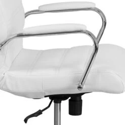 Flash Furniture High Back White LeatherSoft Executive Swivel Office Chair With Chrome Frame And Arms -Flash Furniture GUEST e75ab5da f521 4211 9a0f 0b9ee7ab59d8