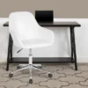 Flash Furniture Cortana Home And Office Mid-Back Chair In White LeatherSoft -Flash Furniture GUEST e8163589 5f43 40ca a4a4 3c2074b8f0a5