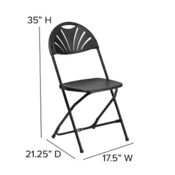 Flash Furniture 8 Pack HERCULES Series 650 Lb. Capacity Plastic Fan Back Folding Chair -Flash Furniture GUEST e942b436 716b 4954 a391 2d4ceb6be6c1