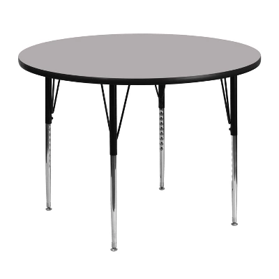 Flash Furniture 48'' Round Thermal Laminate Activity Table - Standard Height Adjustable Legs 8 Flash Furniture 48'' Round Thermal Laminate Activity Table - Standard Height Adjustable Legs - Image 6