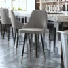 Flash Furniture Commercial Gray LeatherSoft Counter Height Stools With Chrome Accents - 2 Pack -Flash Furniture GUEST ea8f1c26 4786 4a50 af3e fd3c384736b3