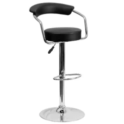 Flash Furniture Contemporary Vinyl Adjustable Height Barstool With Arms And Chrome Base -Flash Furniture GUEST eb7d236a cde6 4ae5 b189 b562ee378ffb